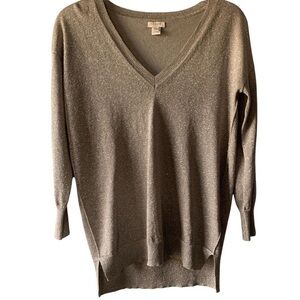 ✨JCREW Sparkly Gold 3/4 Sleeve Sweater ✨